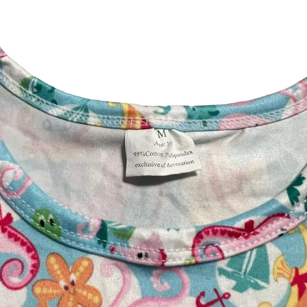 Girls Sz M (3T) Ocean Sea Life Tunic Dress